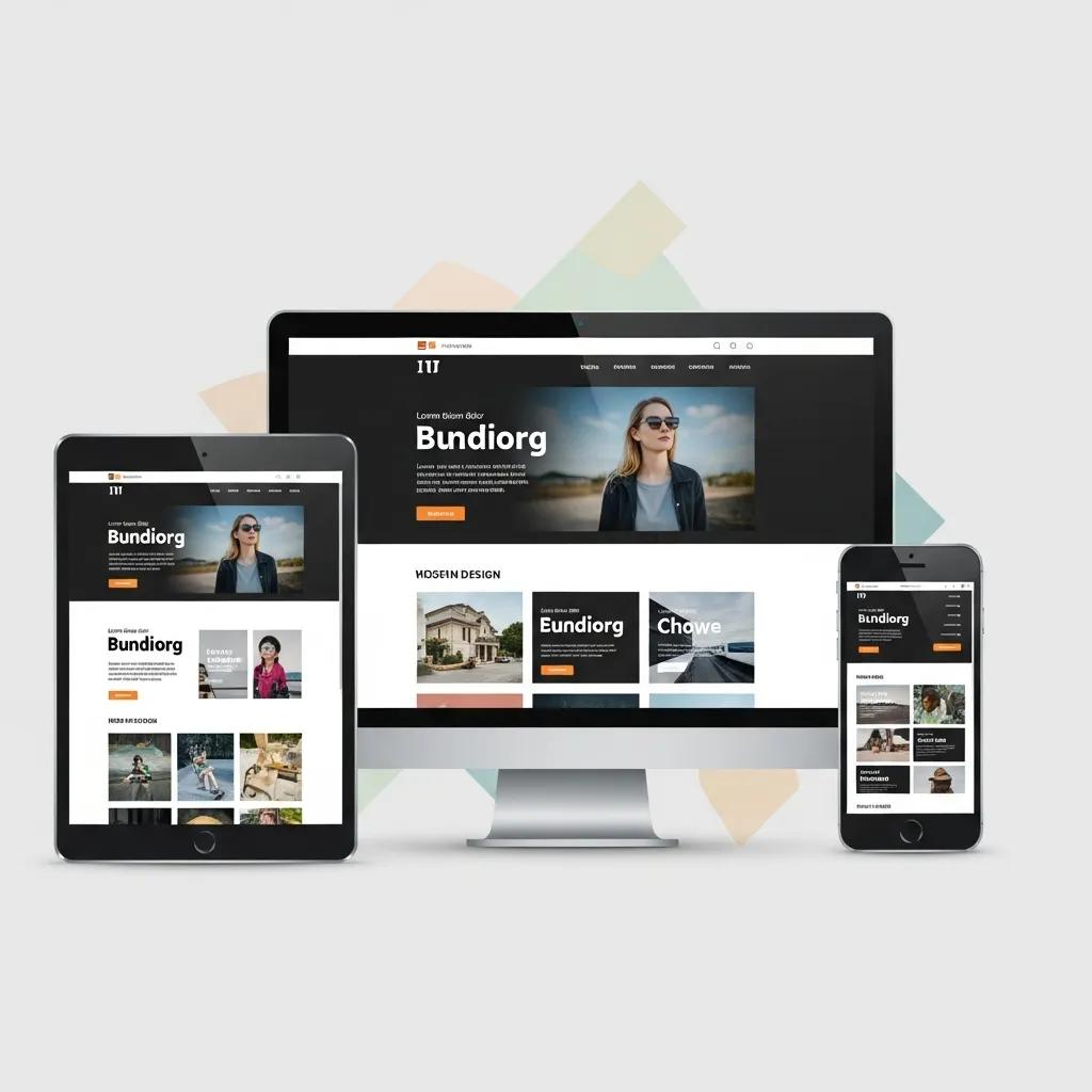 Multiple devices showcasing a responsive website design across different screen sizes
