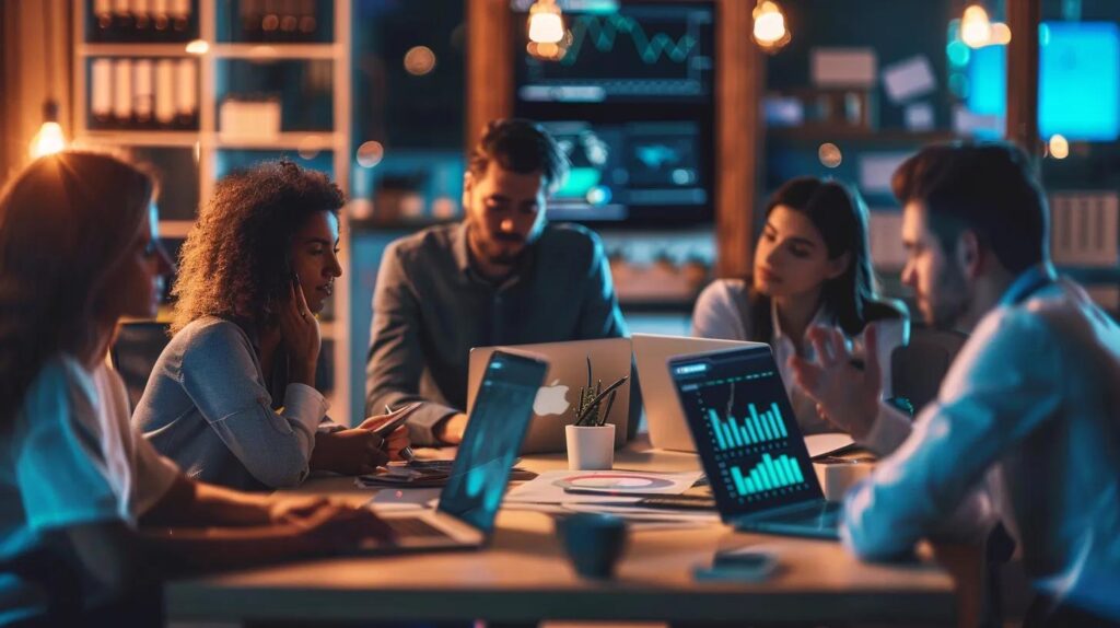 Modern business collaboration in Laval, QC, highlighting AI-driven marketing automation