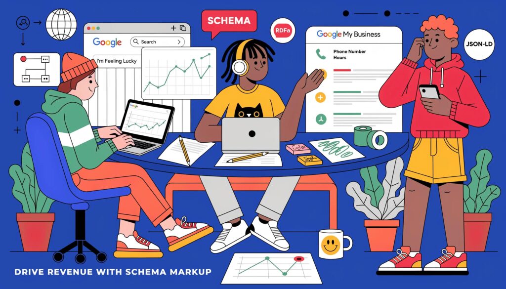 SEO strategies with schema markup enhancing digital marketing presence