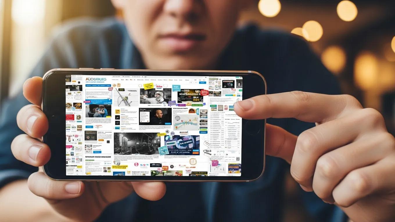 User struggling with poor mobile usability leading to high bounce rates