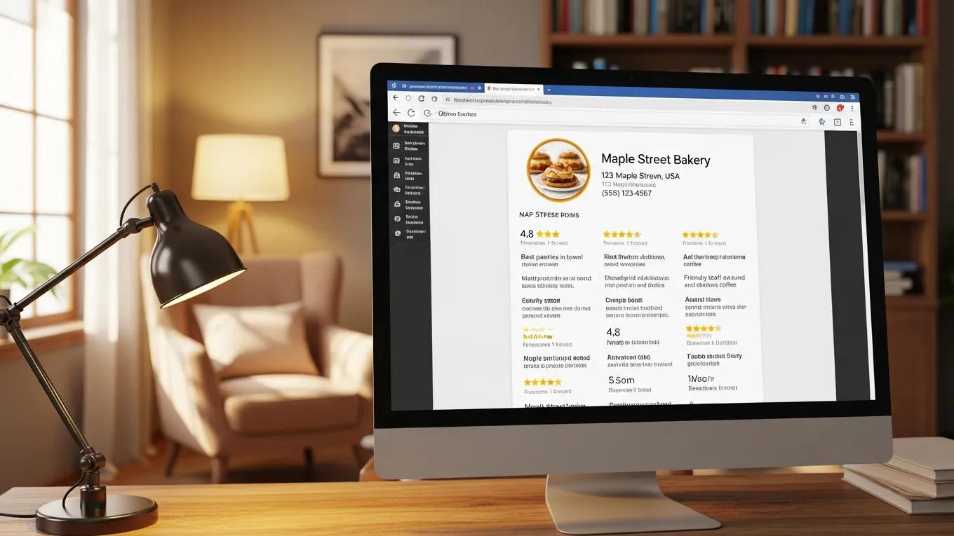 Google Business Profile showcasing positive reviews and consistent NAP information for trust