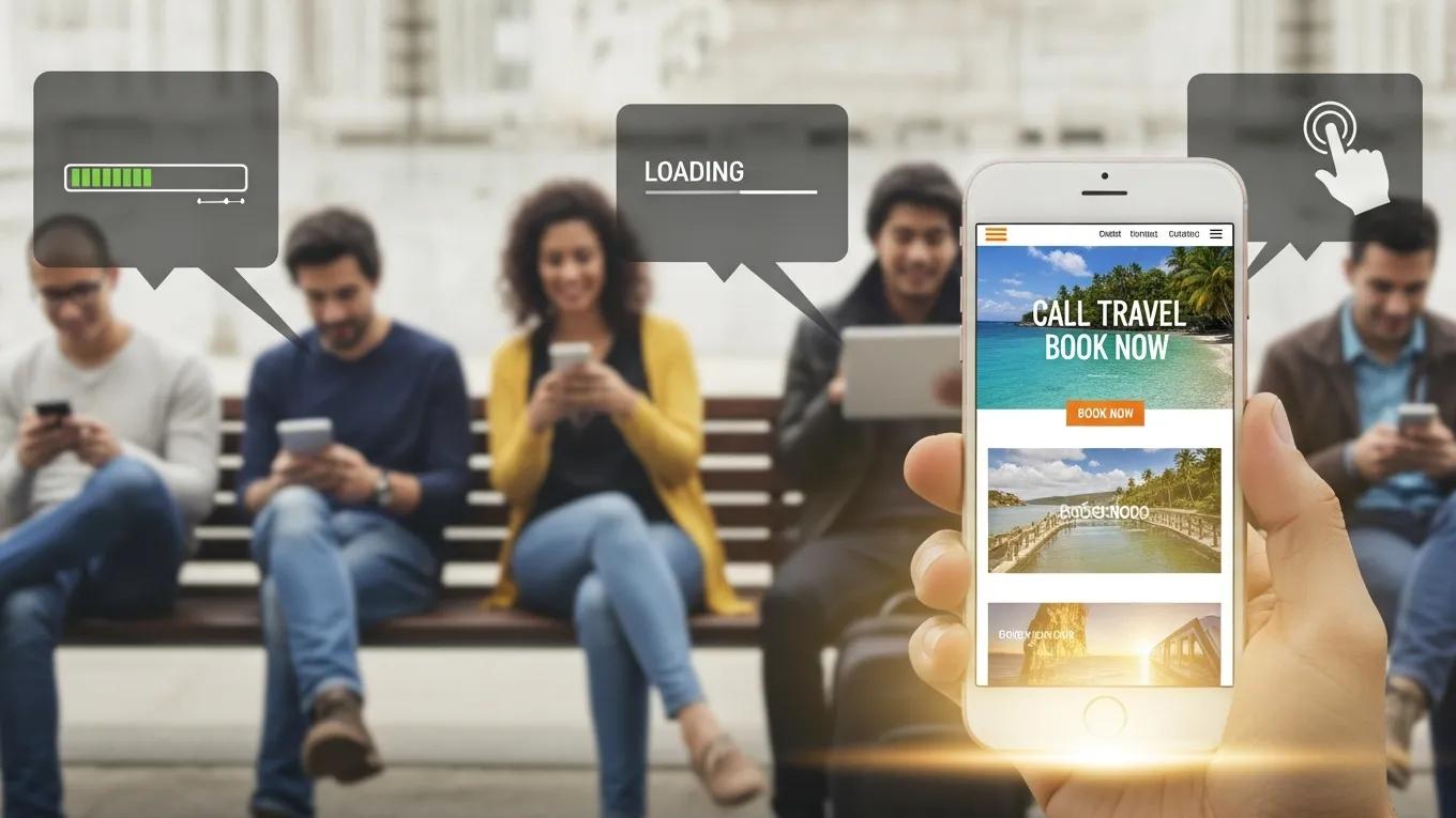 Smartphone displaying an optimized mobile website, emphasizing the importance of mobile-first indexing for SEO