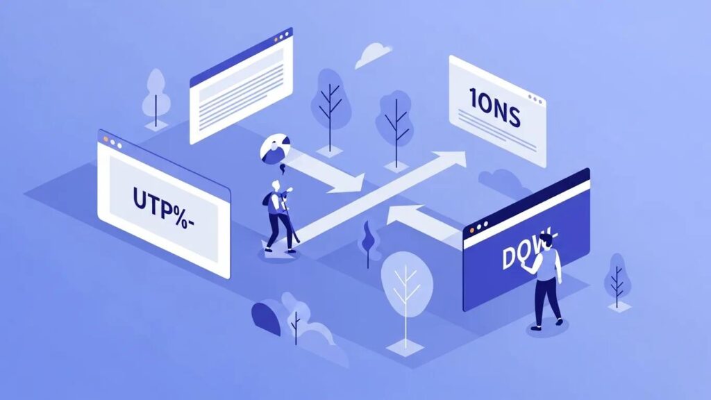 Visual representation of site redirects illustrating digital navigation and user guidance